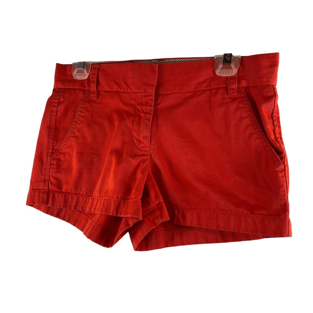 J. Crew Broken-in  Chino  Shorts Size 2  orange 100% cotton Inseam 3" 32